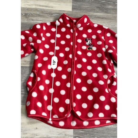 Disney Parks Minnie Mouse Fleece Red/White Polka Dot Girls Medium - Picture 5 of 6